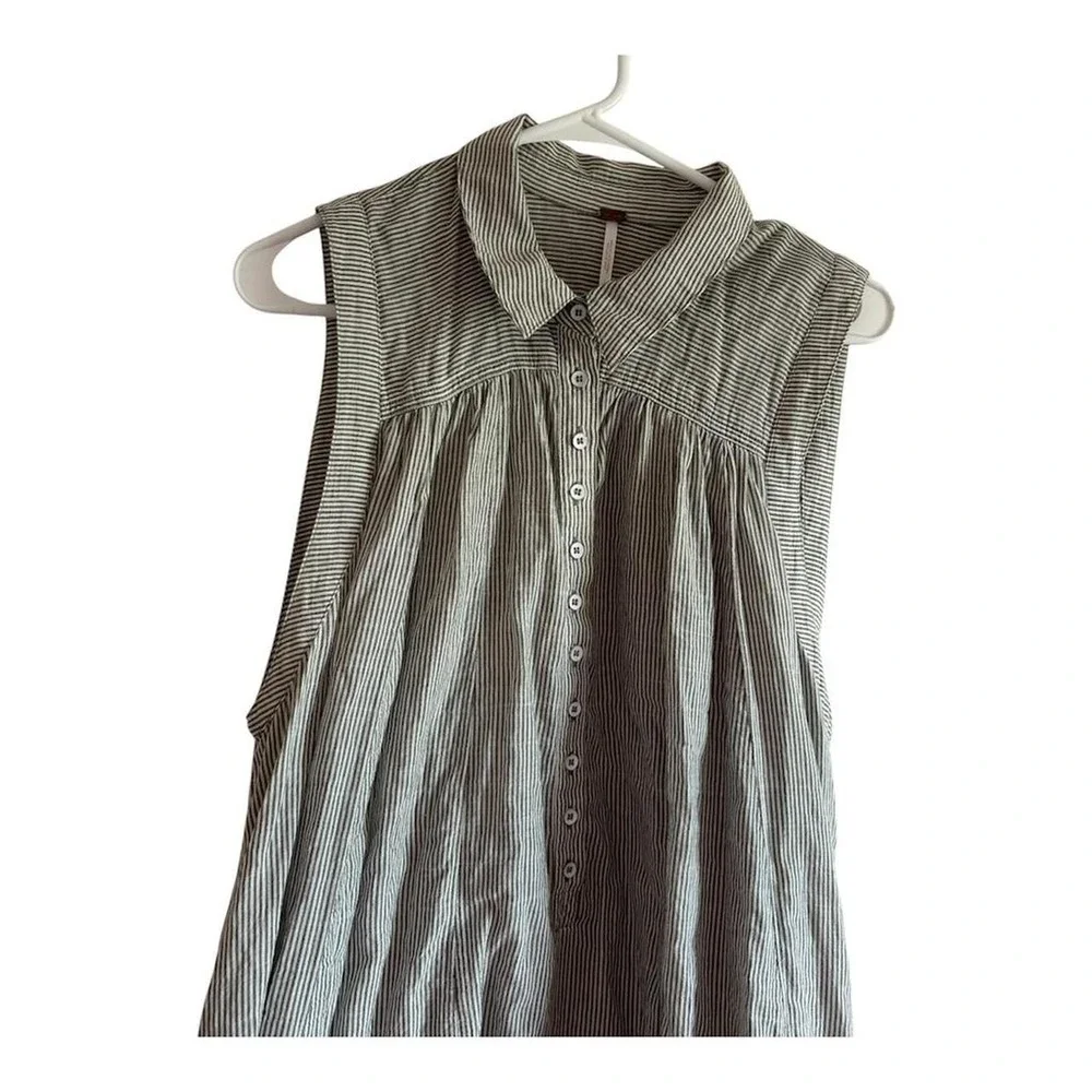 Free People Young Spirit Striped Boho Coastal Tunic Size Small